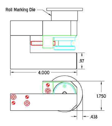 Roll stamp holder drawing