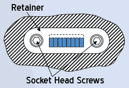 Retainer and socket head screw drawing
